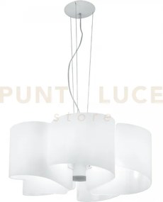 Lampadario a sospensione imagine bianca 5 luci attacco e27 63x120cm...