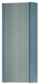 Pensile bagno Niwa laccato opaco blu pacifico con vetro verde timo, 1 anta apertura da sinistra P 17 x L 30 x H 78.5 cm
