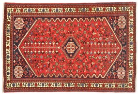 Sarouk Tappeto 150x100 Rosso (Iran) Annodato A Mano