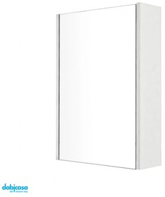 Specchio Contenitivo "Mondo 2.0" da 50 cm Con Un'Anta Chiusura Slow-Motion Bianco