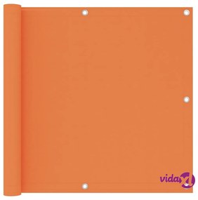 vidaXL Paravento Balcone Arancione 90x400 cm Tessuto Oxford