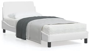 Giroletto Con Testiera Bianco 90x200 Cm İn Similpelle /
