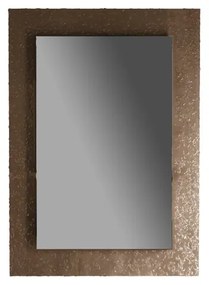 Specchio Frost rettangolare in acciaio bronzo 70 x 98 cm