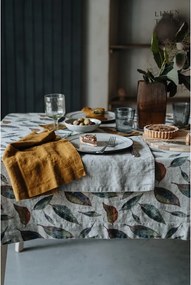 Tovaglia di lino 140x140 cm Golden Fall - Linen Tales