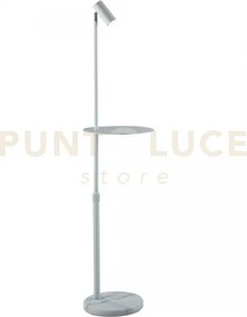 Piantana relax orientbile bianca e marmo 1 luce attacco gu10 30x150cm