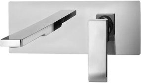 Paffoni Les104cr Miscelatore lavabo Incasso 2 Fori Con bocca 15 cm Piastra Rettangolare Cromo