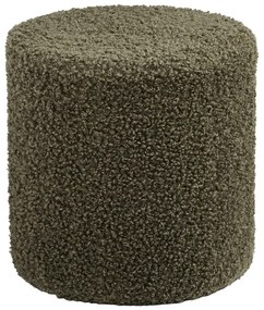 Poggiapiedi verde con rivestimento in bouclé Ejby – House Nordic