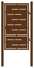 Cancello manuale battente Privacy in ferro, apertura a destra, L 104.5, H 180 cm, di colore ruggine