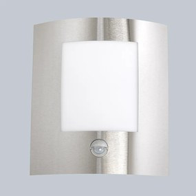 Lampada da parete moderna da esterno con sensore di movimento in acciaio IP44 - Emmerald 1