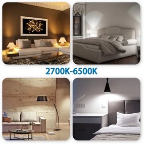 Lampadina LED RGBW dimmerabile C37 E14/6,5W/230V 2700-6500K Wi-Fi - Aigostar