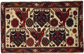 Shiraz Tappeto persiano 50 x 80 Rosso (Iran) Annodato A Mano