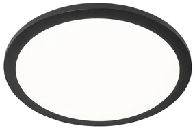 Plafoniera nera 40 cm con LED dimmerabile a 3 livelli IP44 - Steve