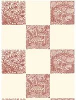 Josephine Munsey Tapete Animal Check - Red Topping/ Clarke White