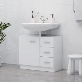 Mobile Sottolavabo Bianco 63x30x54 Cm İn Multistrato /