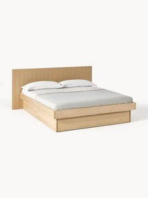 Letto in legno con testiera e vano contenitore Sato