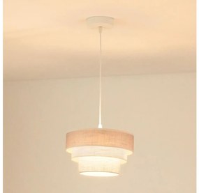 Brilagi - Lampadario a sospensione con filo ALASKA LUNETA 1xE27/15W/230V diametro 25 cm grigio/color crema
