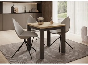 Tavolo da pranzo allungabile ZARO rovere artisan/nero