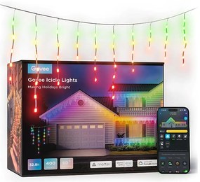 Govee - LED RGBIC Catena da esterno Smart ghiaccioli 10m Wi-Fi Matter IP65
