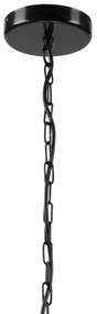 Lampadario a sospensione con catena GINA 3xE27/60W/230V nero