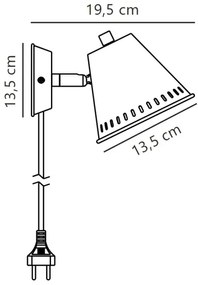 Nordlux - Faretto da parete PINE 1xGU10/15W/230V