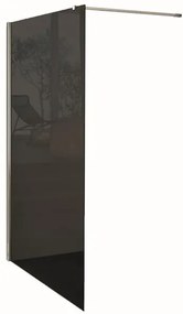 Box doccia walk-in Wens, vetro fumè 6 mm, H 200 cm, profilo cromo