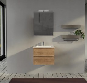 Mobile da bagno sospeso 60 cm Rovere - Sofia