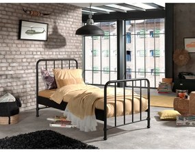 Letto per bambini in metallo grigio 90x200 cm BRONXX - Vipack