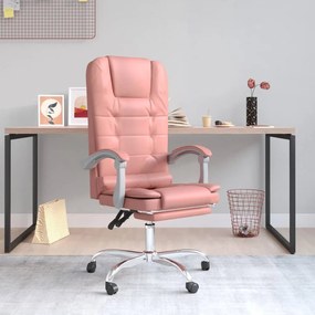 Poltrona Da Ufficio Massaggiante Reclinabile Rosa İn Similpelle /