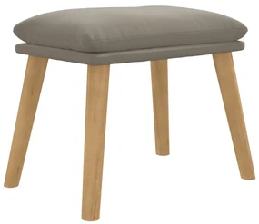 Poggiapiedi grigio chiaro 45x29,5x35 cm in velluto