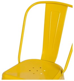 Set di 2 sedie da pranzo gialle in metallo - Ixia