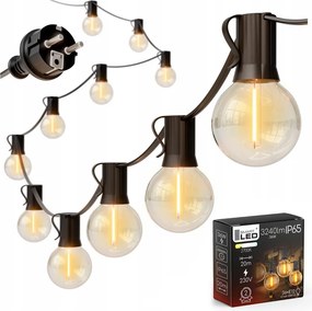 LED catena luminosa decorativa per esterni 36xE12/1W/230V 22,35 m IP65 nero