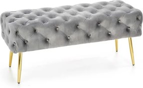 Panca imbottita Athena - Grigio/Oro