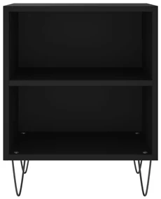 Comodini 2 pz neri 40x30x50 cm in legno multistrato