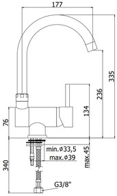 Paffoni Stick Sk189 Miscelatore lavello inclinabile Monocomando per apertura finestra Cromo