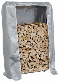 Rastrelliera Per Legna Con Copertura Antipioggia 100x25x150cm /