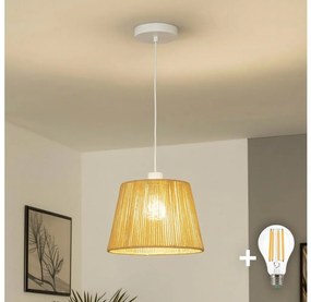 Brilagi - Lampadario LED a sospensione su cavo CERIA BOHO 1xE27/40W/230V Ø 28 cm marrone