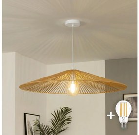 Brilagi - Lampadario LED a sospensione su cavo CERIA BOHO, 1x E27 (max 40W), 230V, Ø 90 cm, marrone