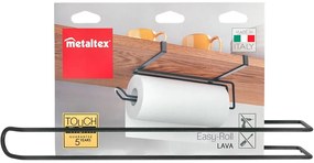 Supporto da appendere nero per asciugamani da cucina - Metaltex