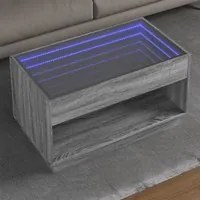 Tavolino da Salotto con LED Infinity Rovere Sonoma 90x50x50 cm 847670