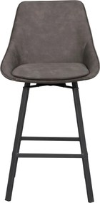 Sgabelli da bar grigi in set di 2 (altezza seduta 65 cm) Alison - Rowico