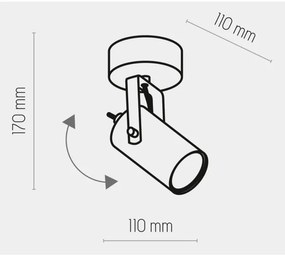 Faretto  REDO 1xGU10/10W/230V oro/nero