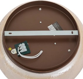 Plafoniera Art Déco marrone con vetro ambrato con LED integrato dimmerabile a 3 fasi - THIMBLE