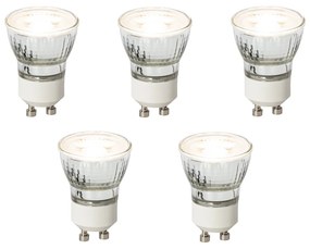 Set di 5 lampadine LED GU10 dimmerabili 35mm 3W 220LM 3000K