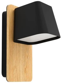 Eglo 390009 - Applique RUSCIO 1xE27/40W/230V nero/marrone