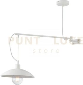 Applique a parete eldorado bianca 1 luce attacco e27 83x30x128cm in...