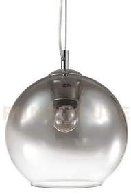 Nemo sospensione 1 luce attacco e27 20cm in vetro soffiato cromo sf...