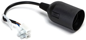 Portalampada E27 Nero 250V liscio precablato morsetto in plastica confezione 3 pezzi Aigostar