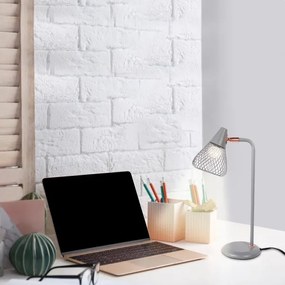 Rabalux 3182 - Lampada da tavolo FANNY 1xE14/25W/230V grigio