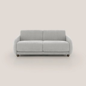 Giglio divano letto scandinavo japandi con materasso H18 cm in tessuto Bouclé impermeabile T07