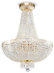 Lampadaro Contemporaneo Bella Metallo Oro 8 Luci Diffusori Metallo